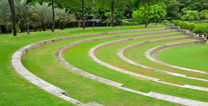 Outdoor Amphitheater near Commercial Lots
