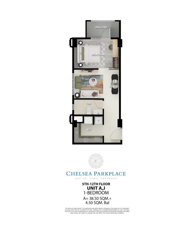Chelsea Parkplace 1 Bedroom Unit 5th-12th