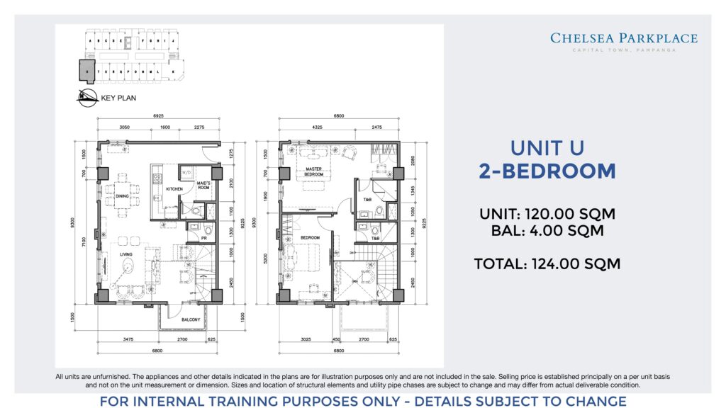 Chelsea Parkplace Penthouse Floor 2 Bedroom Loft 124 SQM