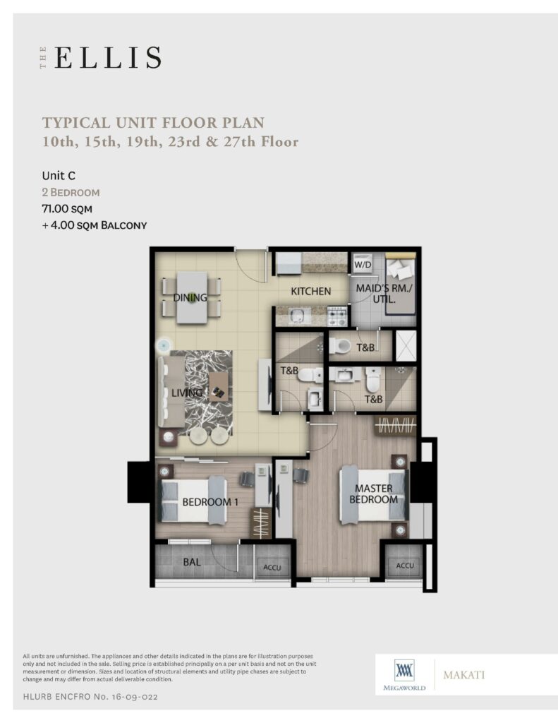 The Ellis 2 Bedroom - 75 SQM