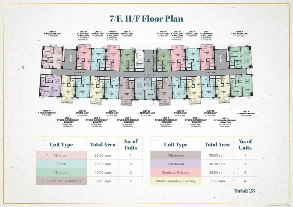 La Cassia Residences Floor Plan (7th and 11th Floor)