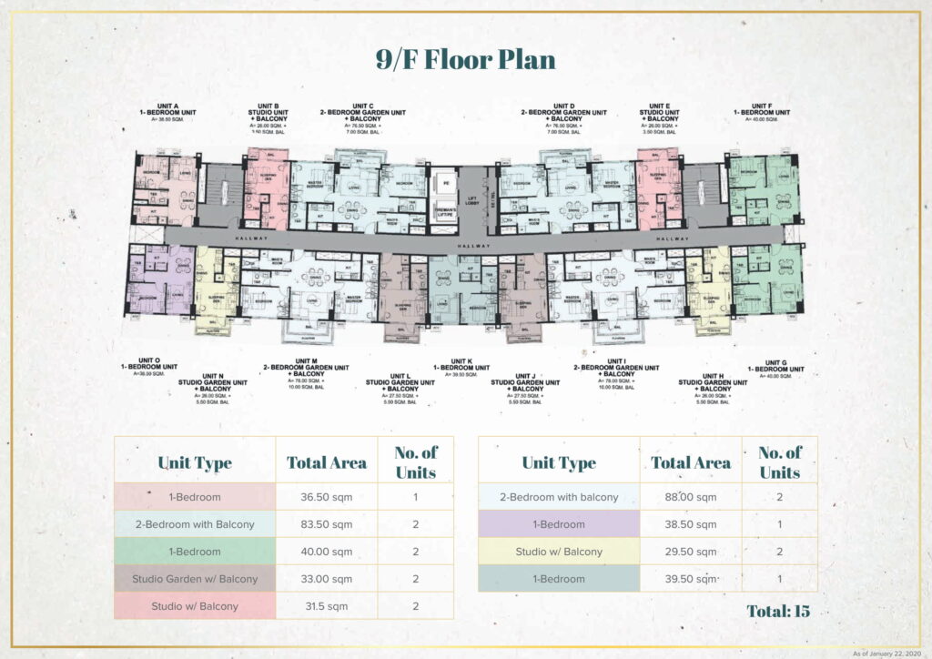 La Cassia Residences Floor Plan (9th Floor)