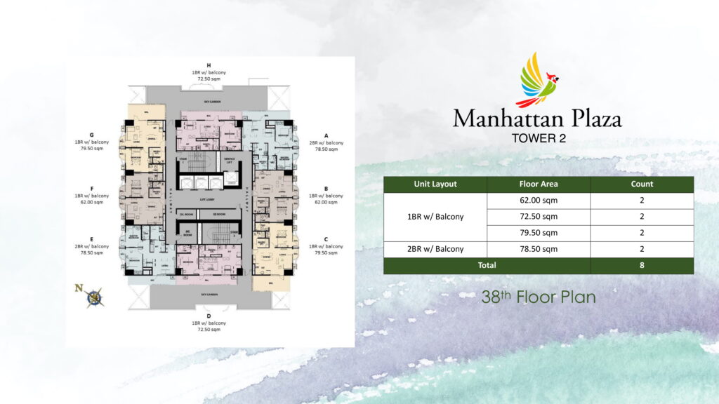 38th Floor Plan - Manhattan Plaza Tower 2