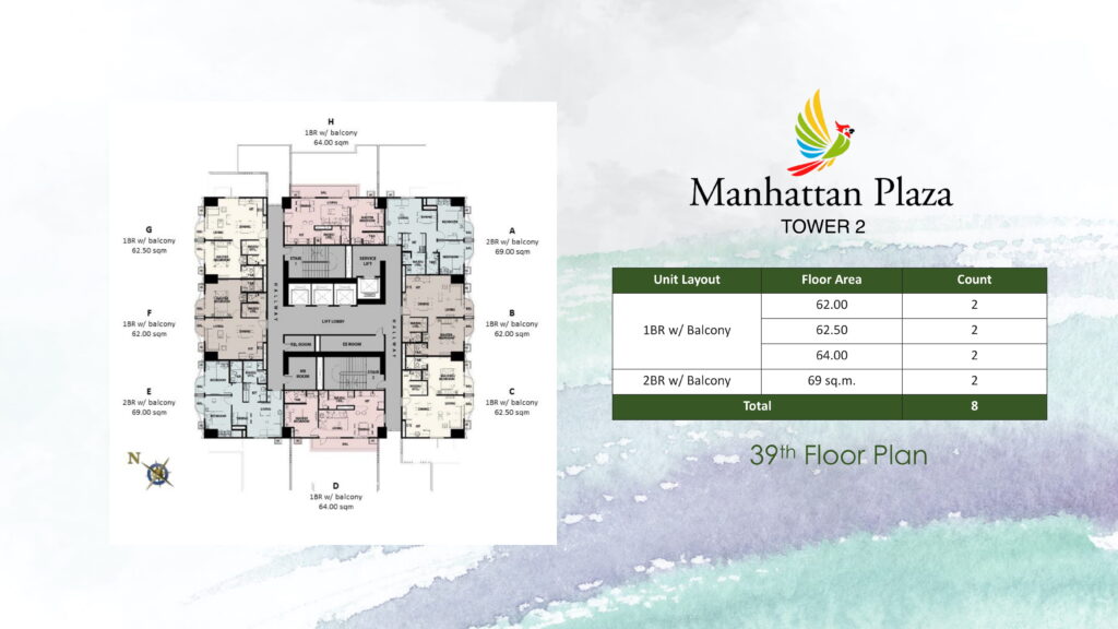 39th Floor Plan - Manhattan Plaza Tower 2