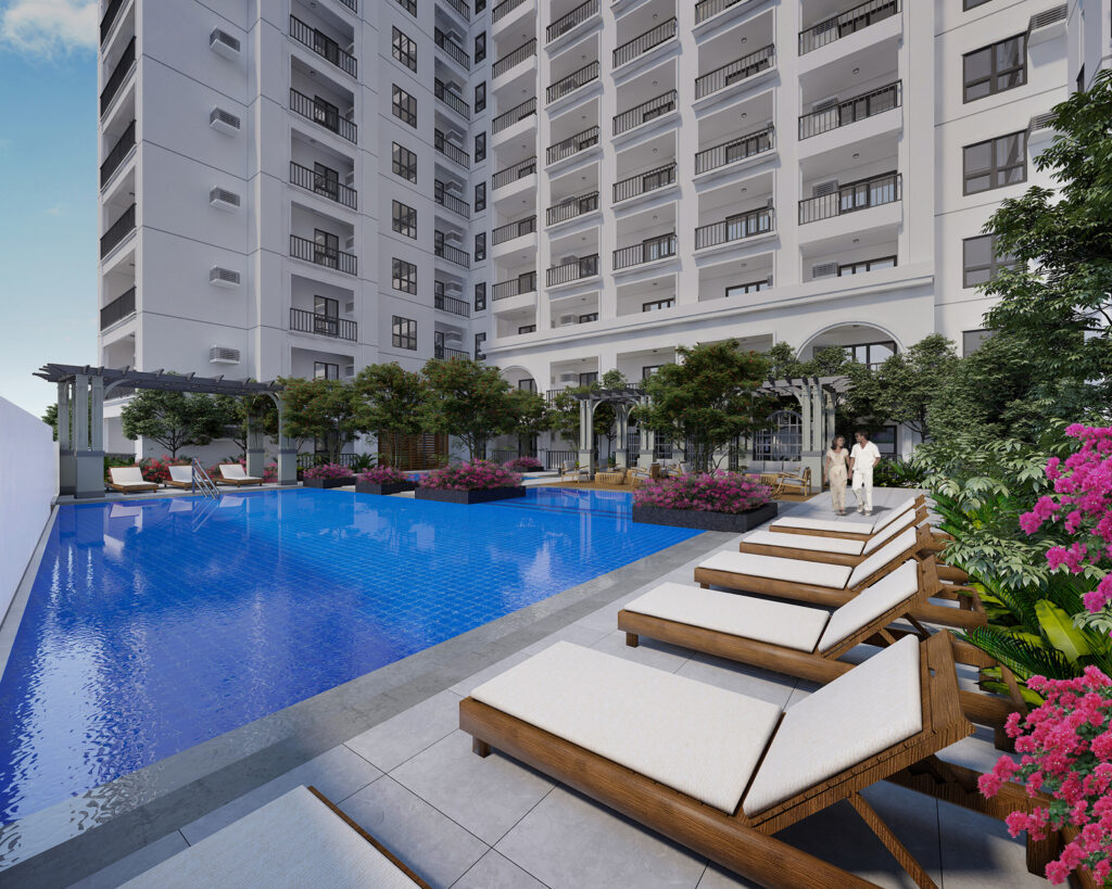 Saint Marcel Residences Outdoor Pool Lounge